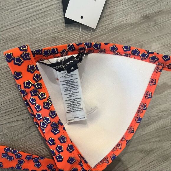 NWT French Connection Starry Night Triangle Bikini Top Size Medium - Picture 5 of 7